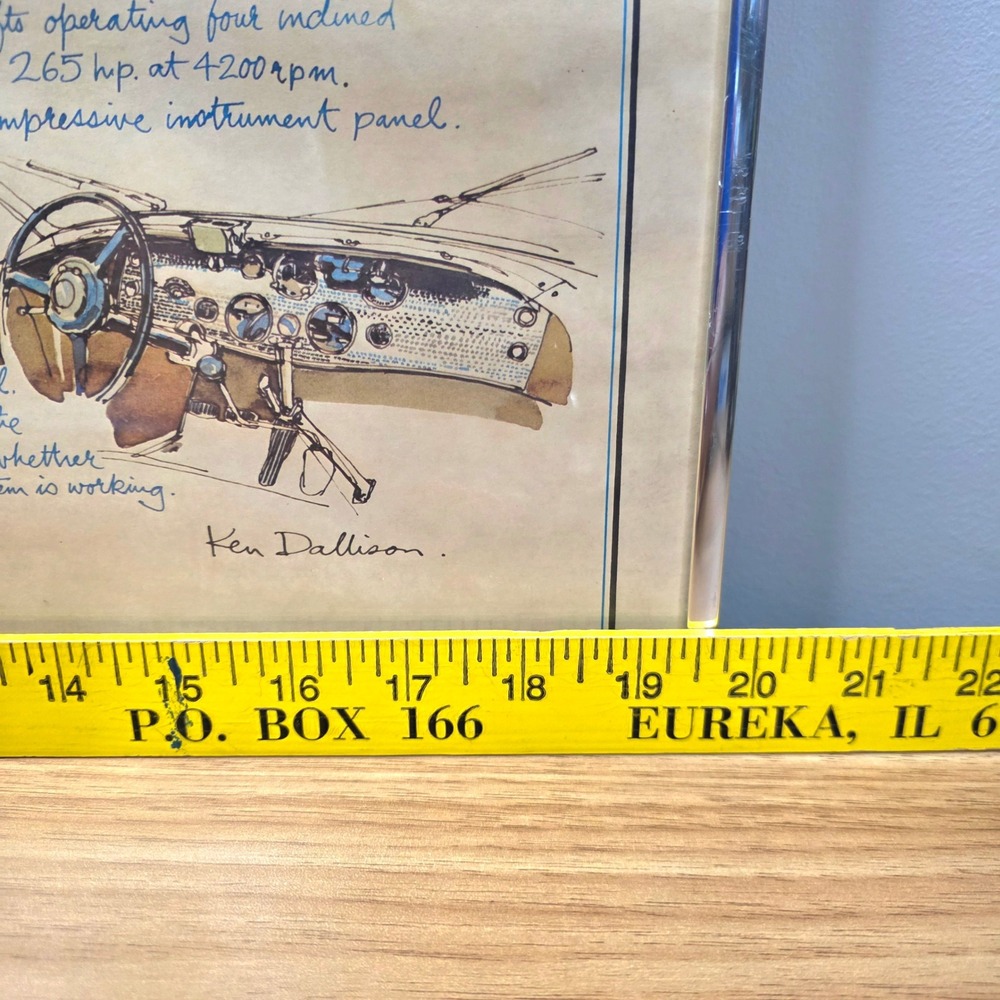 Ken Dallison 1929 Duesenberg J Phaeton Body 20" x 15" Signed‎ Framed Print - Picture 7 of 8